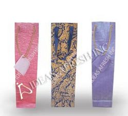Assorted Wine Bags in Leather Textured Paper