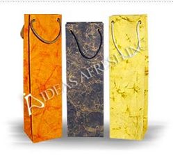 Assorted Wine Bags in Batik Paper